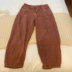 Pink corduroy trousers